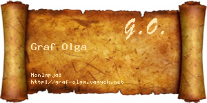 Graf Olga névjegykártya